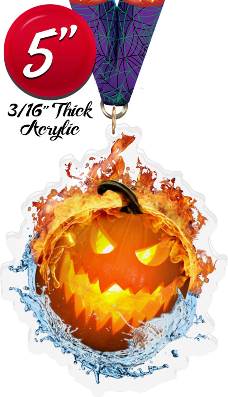 Halloween Fire & Water Colorix-M Acrylic Medal