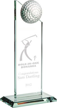 Jade Glass Peak Golf Award - 8.5 inch