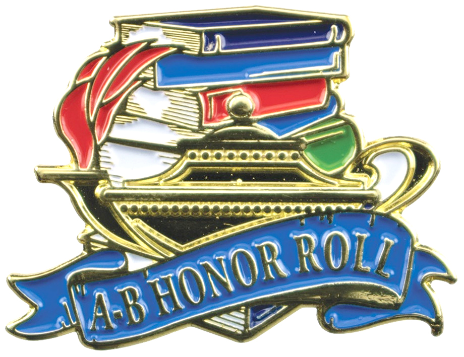 A-B Honor Roll Academic Lapel Torch Pin