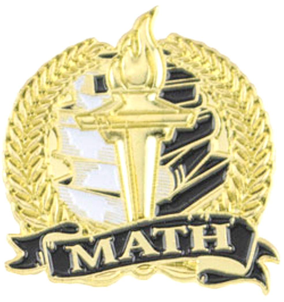 Math Academic Lapel Torch Pin