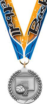 Basketball Medal- Silver