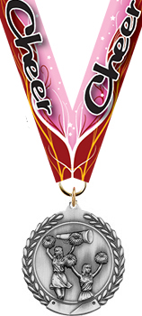 Cheerleading Medal- Silver