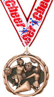 Cheer Laser Cut Medal- Bronze