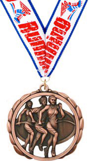 Track (F) Laser Cut Medal- Bronze