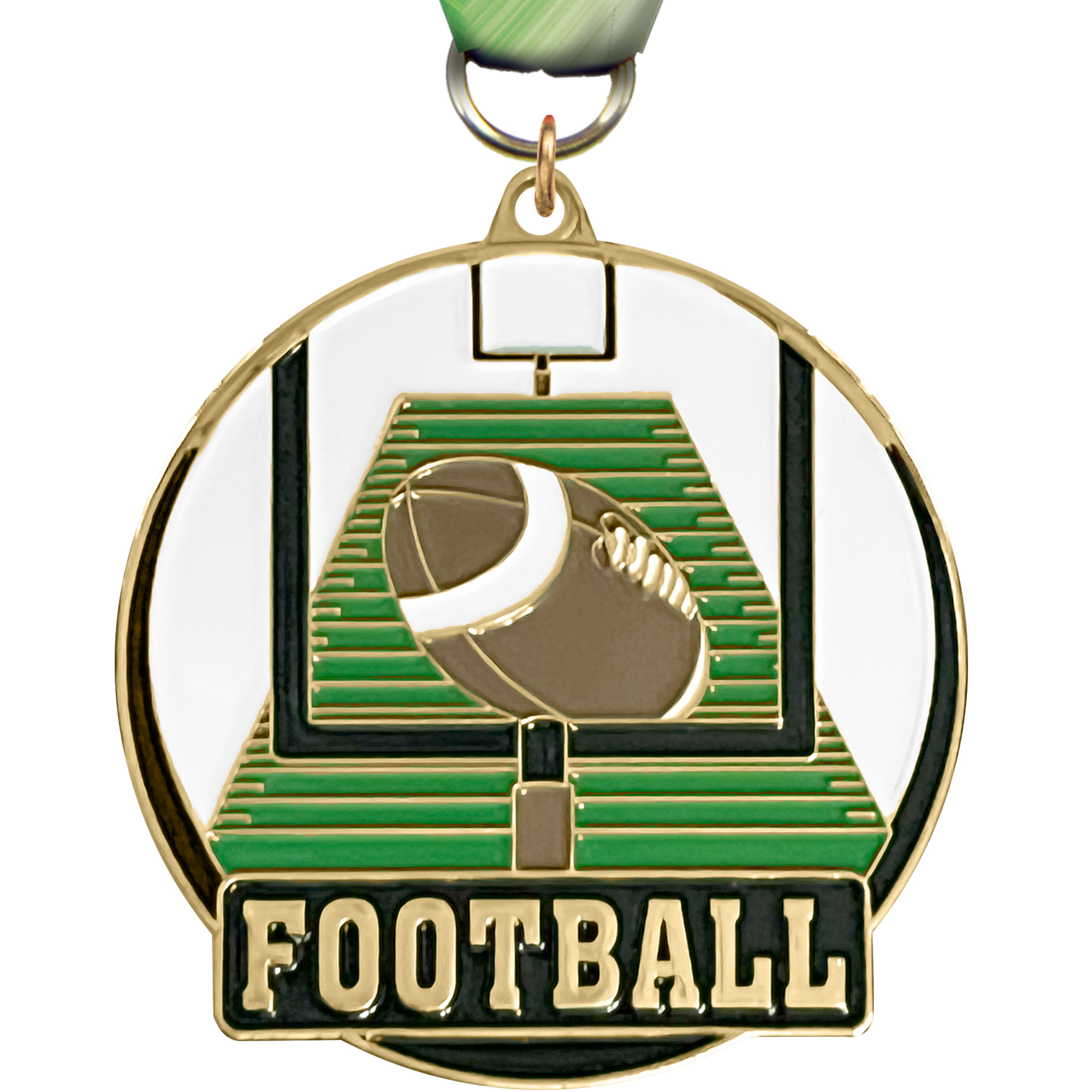 Football Enameled Medal