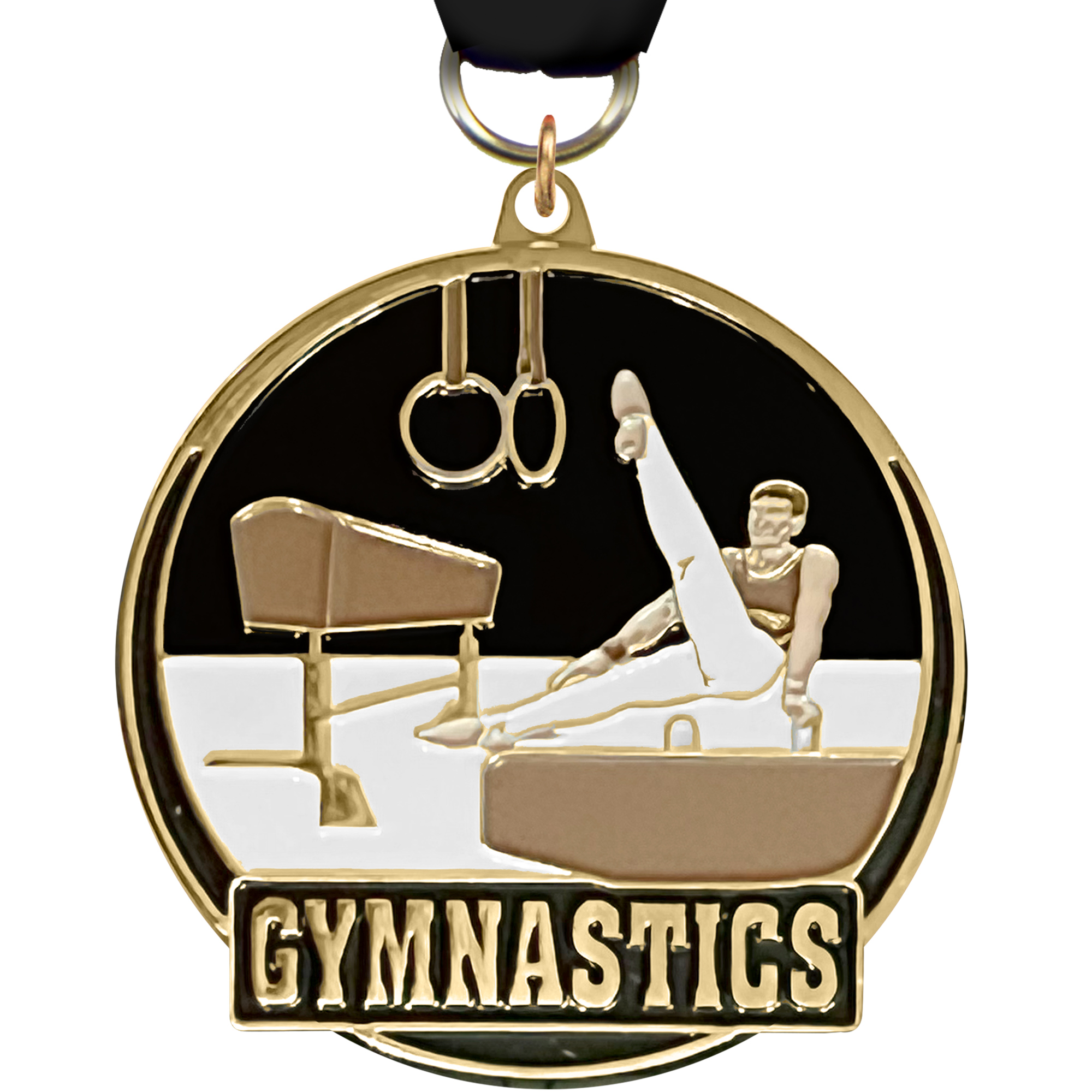 Gymnastics Enameled Medal - Male