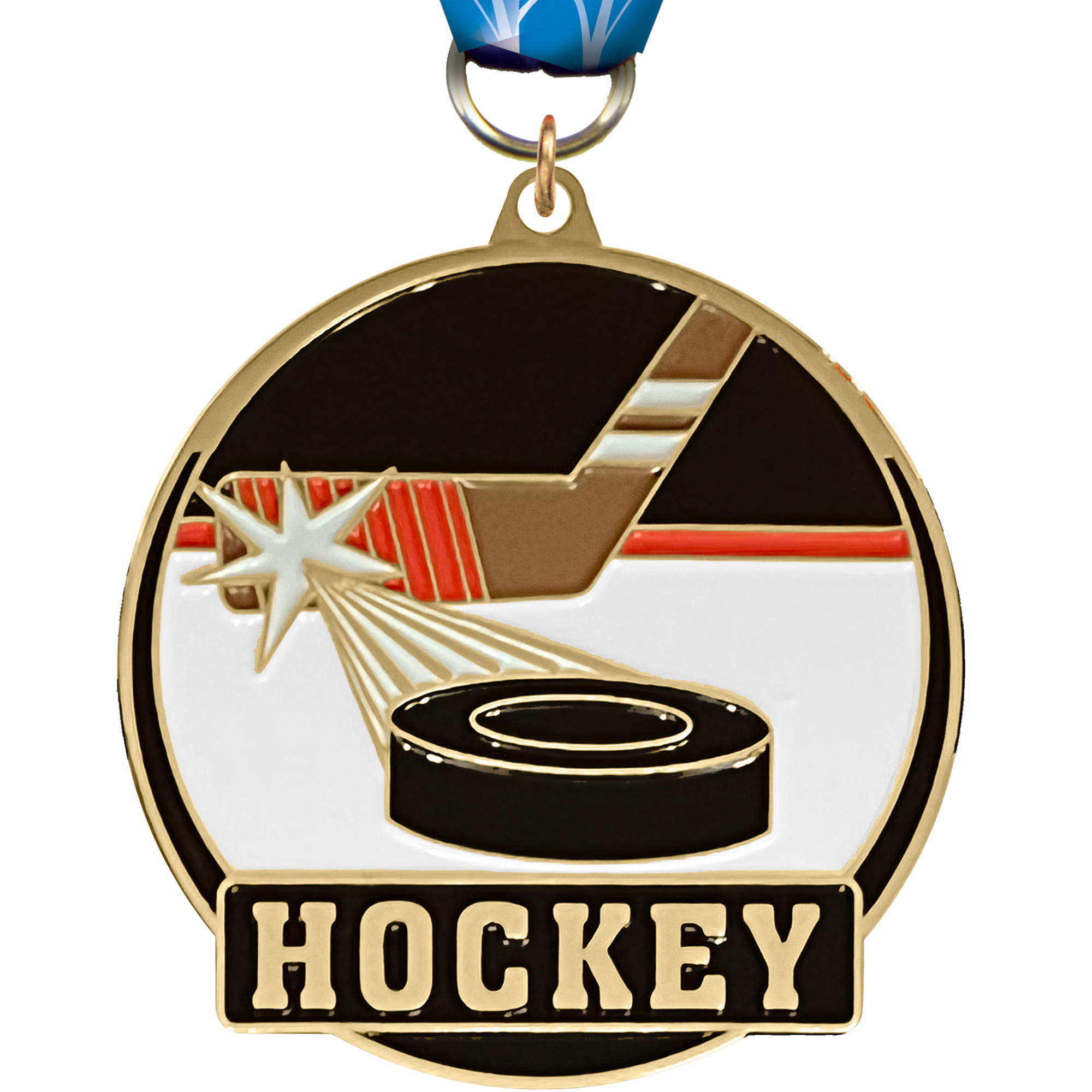 Hockey Enameled Medal