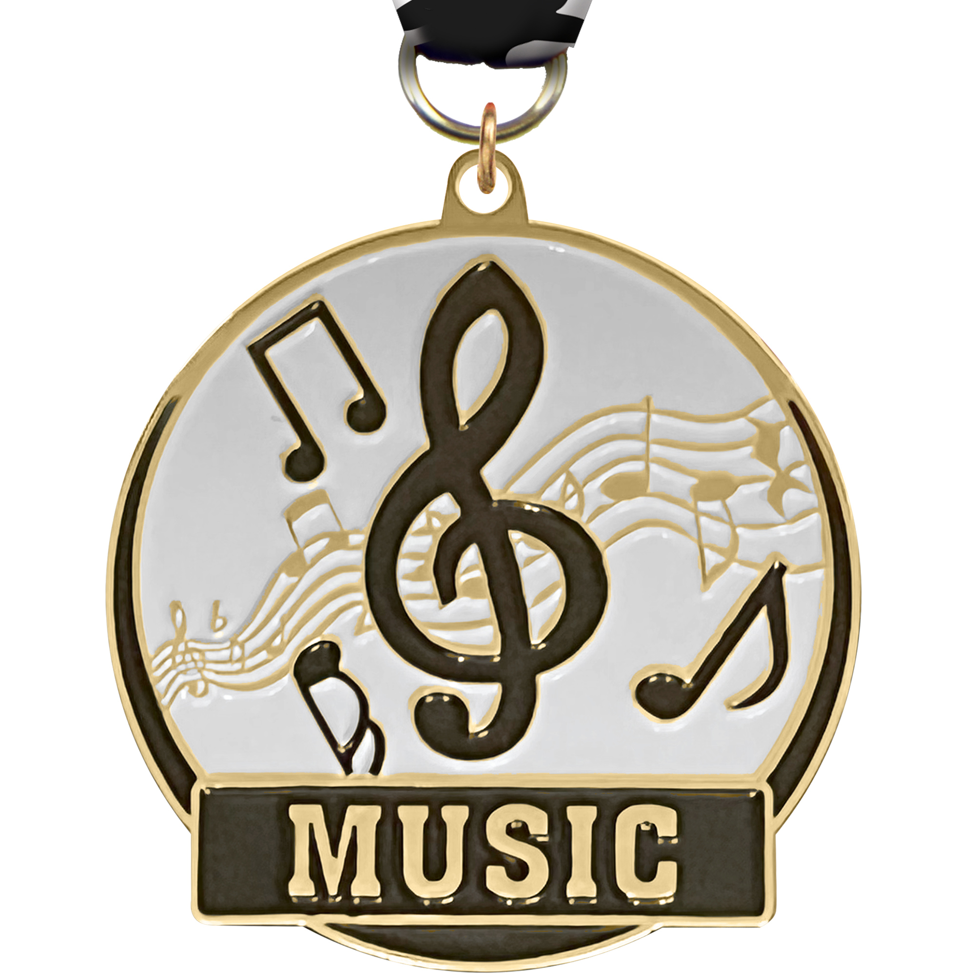 Music Enameled Medal