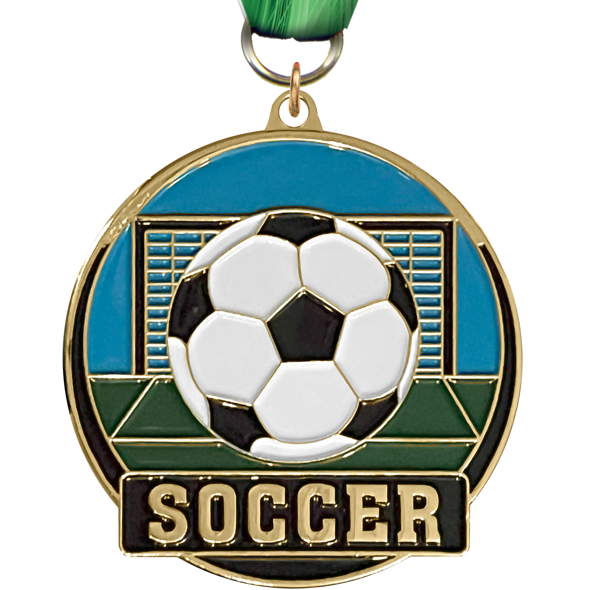 Soccer Enameled Medal