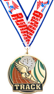 Track Enameled Medal