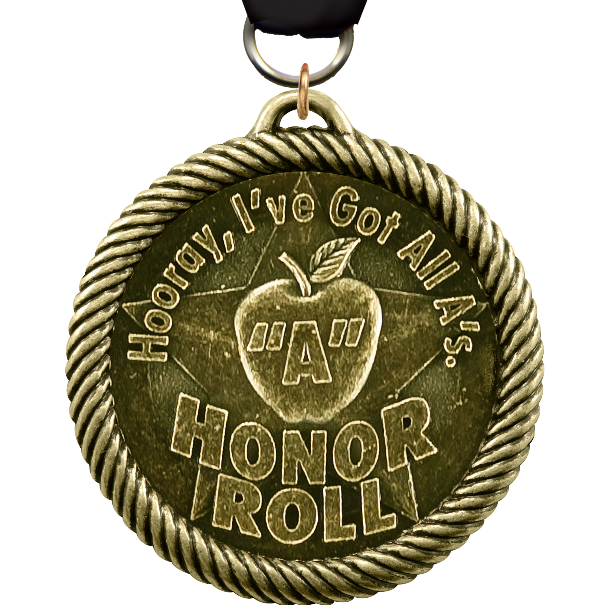 Hooray!- I've Got All A's Honor Roll Scholastic Medal