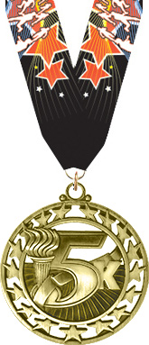 5K Super Star Medal- Gold