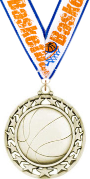 Basketball Super Star Medal- Gold