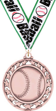Baseball Super Star Medal- Bronze