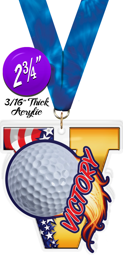 Golf Victory Colorix Acrylic Medal
