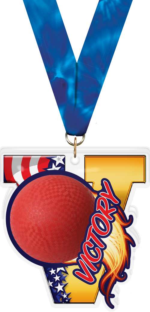 Kickball Victory Colorix Acrylic Medal