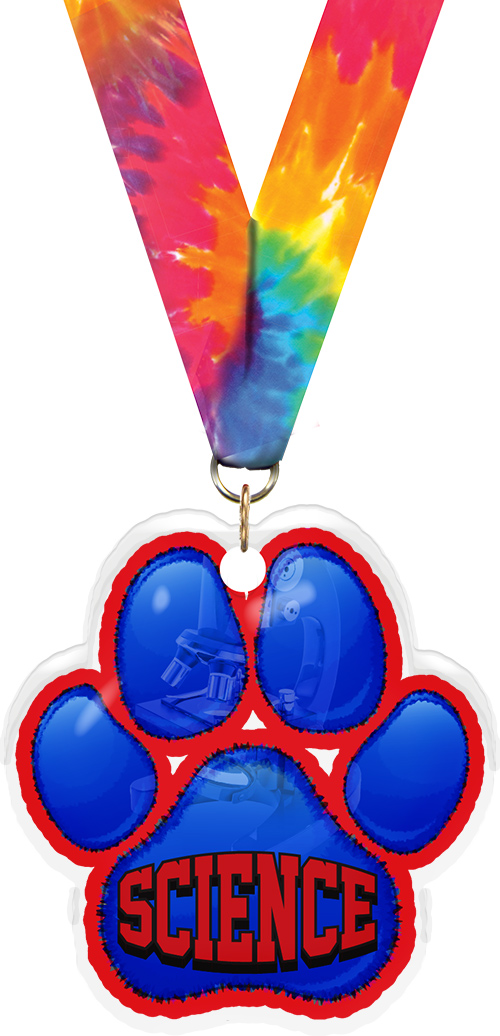 Science Paw Acrylic Medal- 2.75 inch