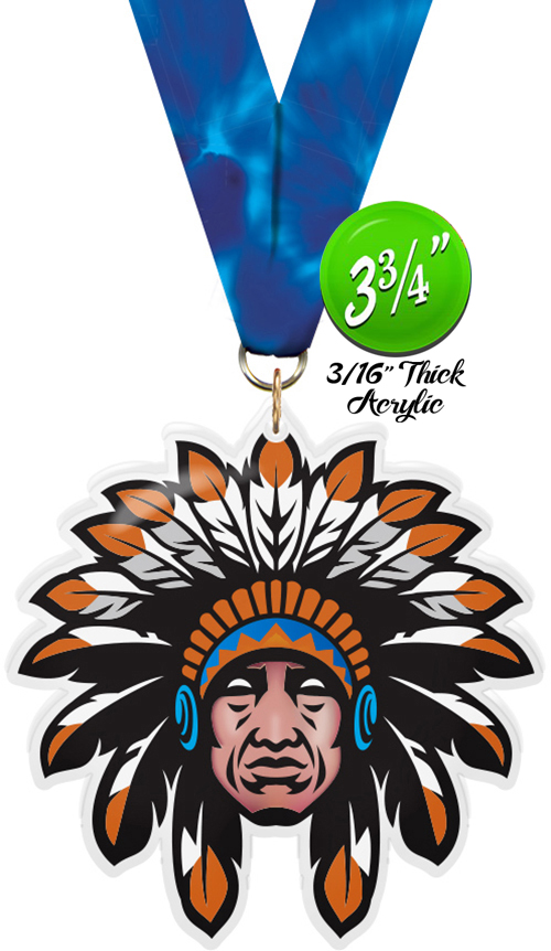 Chief Mascot Colorix-M Acrylic Medal