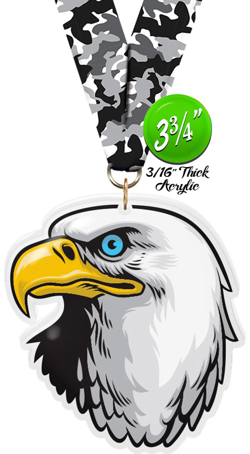 Eagle Mascot Colorix-M Acrylic Medal