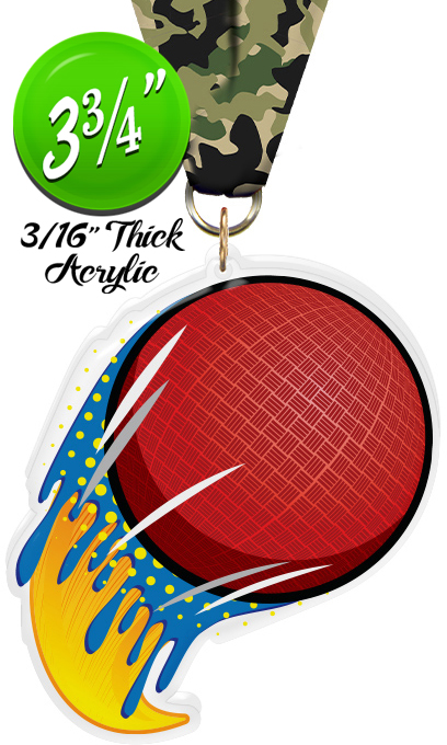 Dodgeball Splatters Colorix-M Acrylic Medal