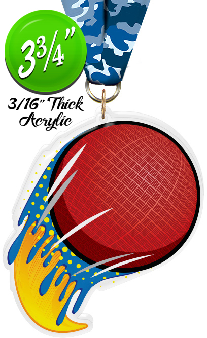 Kickball Splatters Colorix-M Acrylic Medal