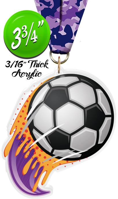 Soccer Splatters Colorix-M Acrylic Medal