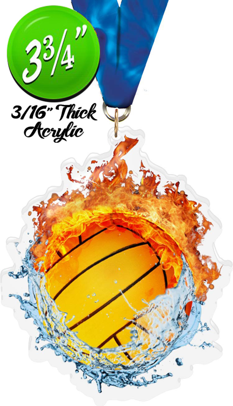 Fire & Water Water Polo Colorix-M Acrylic Medal