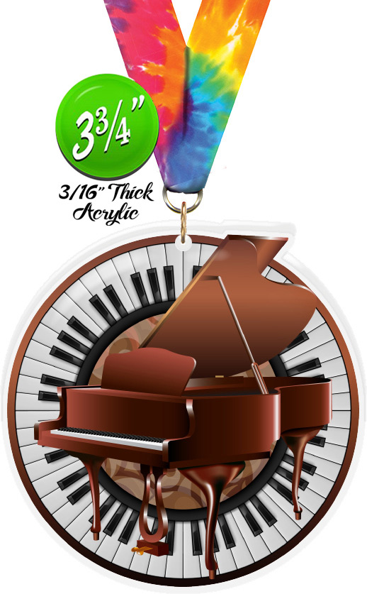Piano Colorix-M Acrylic Medal - 3.75 inch