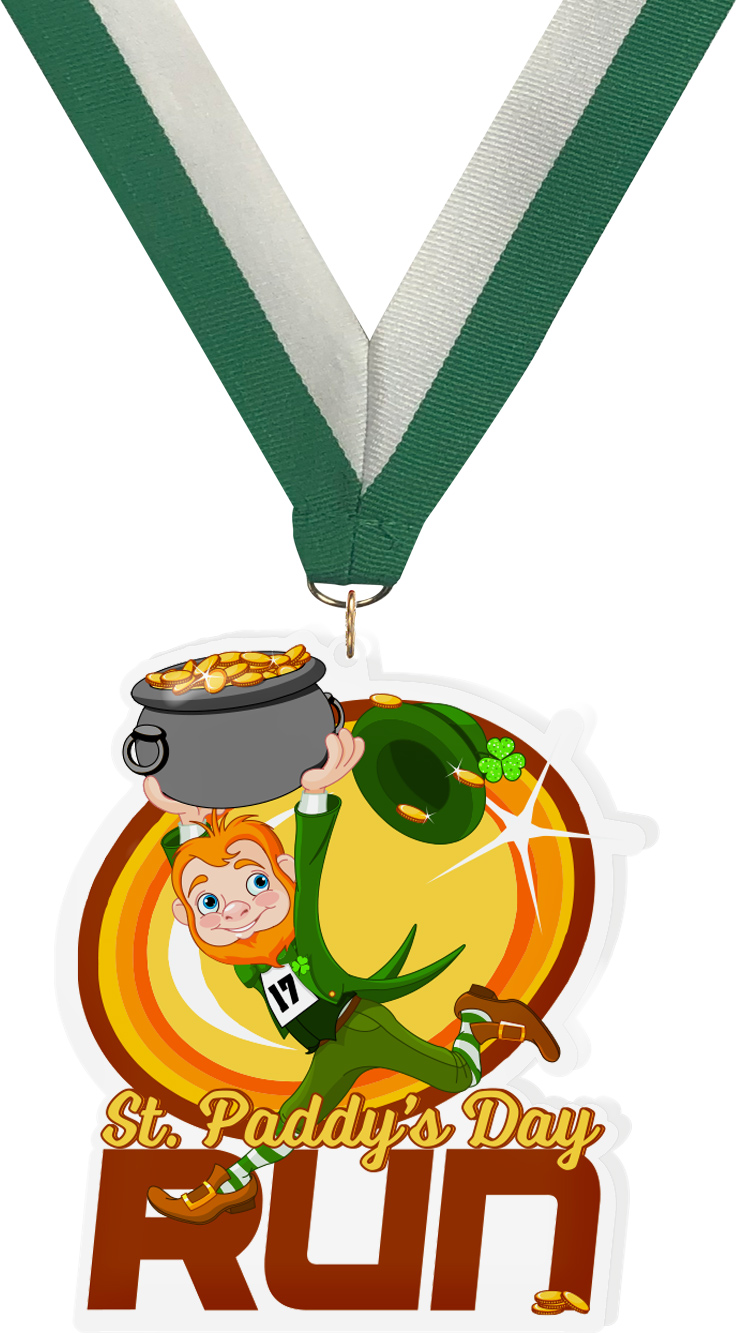 St. Paddy's Day Run Colorix-M Acrylic Medal