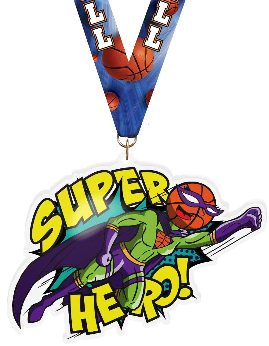  Exclusive Basketball Female Super Hero 5-Inch Colorix-M Acrylic Medal