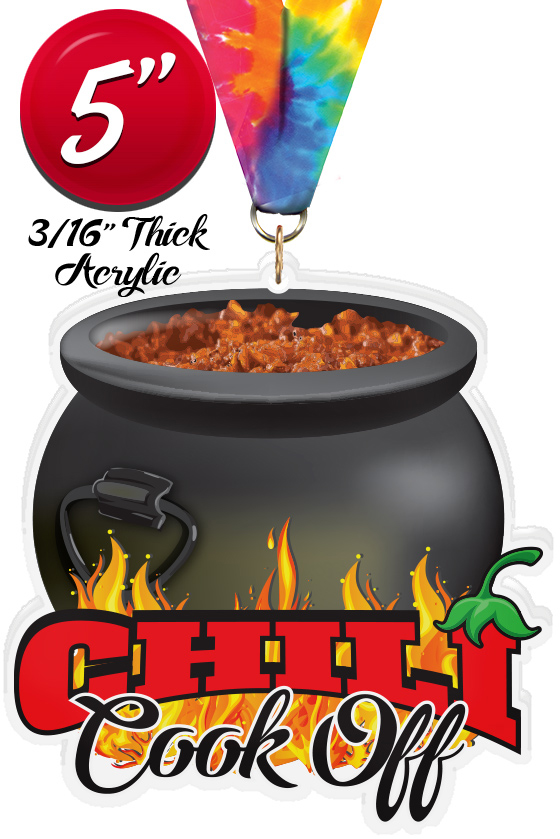 Chili Cook Off Colorix-M Acrylic Medal