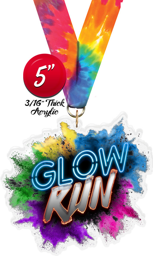 Glow Run Colorix-M Acrylic Medal