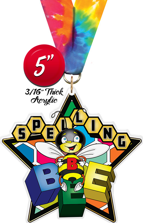 Spelling Bee Colorix-M Acrylic Medal