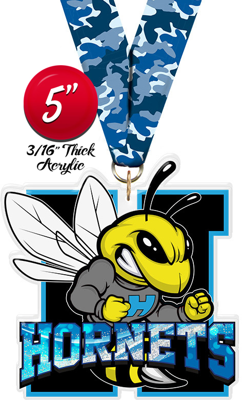 Hornets Mascot Colorix-M Acrylic Medal