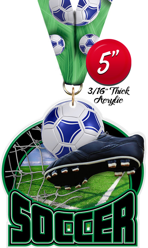 Soccer Colorix-M Acrylic Medal