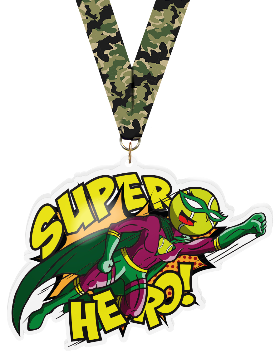 Exclusive Tennis Female Super Hero 5-Inch Colorix-M Acrylic Medal