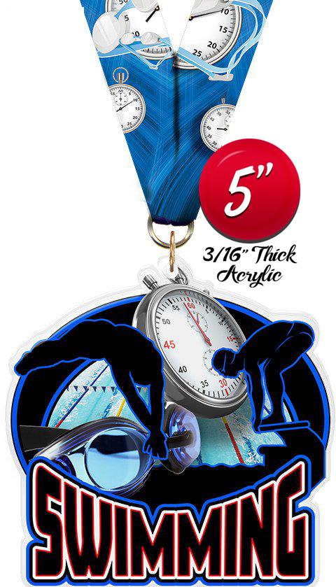 Swimming Colorix-M Acrylic Medal