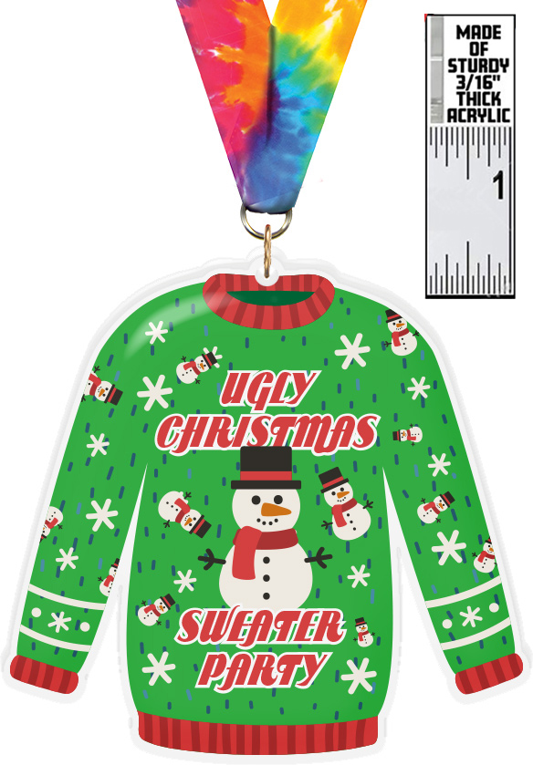 Ugly Sweater Party Colorix-M Acrylic Medal