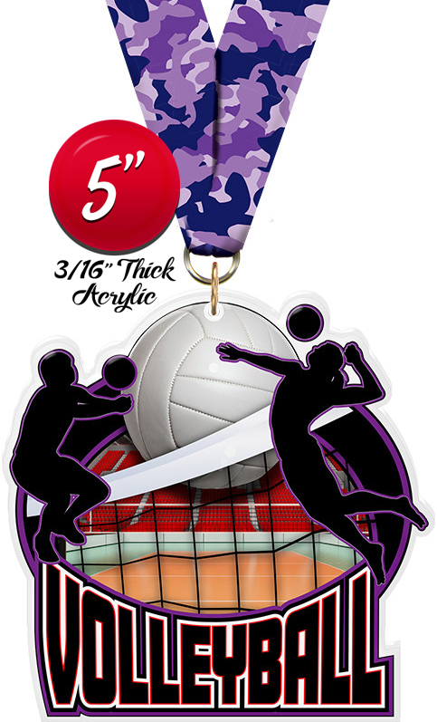 Volleyball Colorix-M Acrylic Medal
