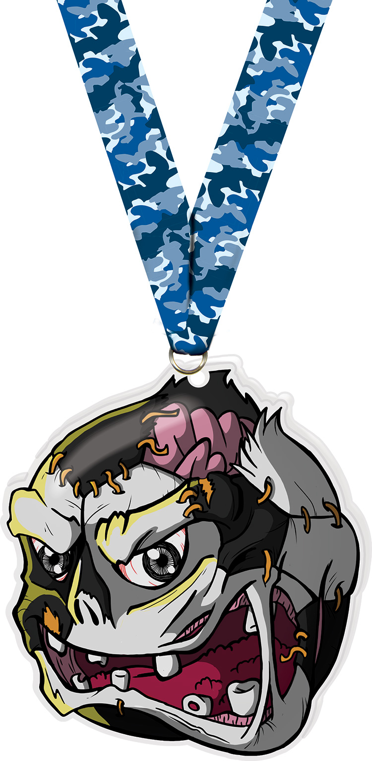 Soccer Zomball Colorix-M Acrylic Medal - 5 inch
