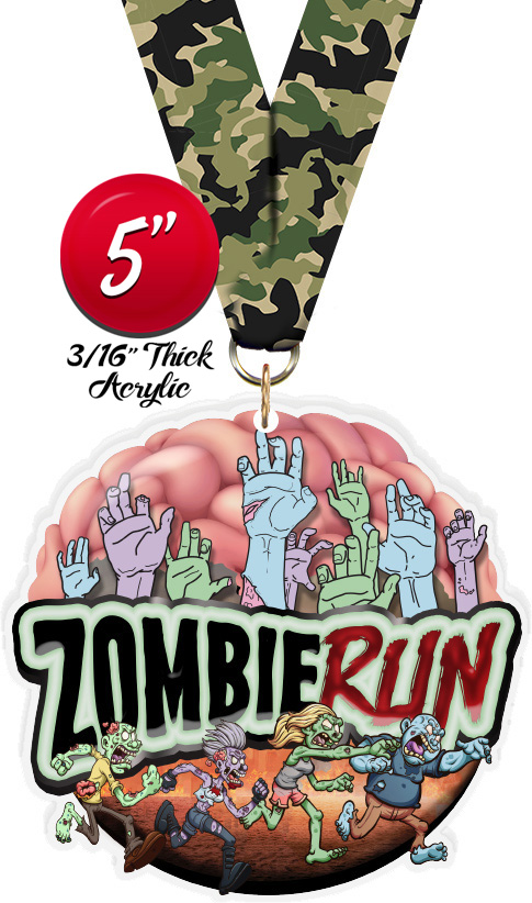 Zombie Run Colorix-M Acrylic Medal