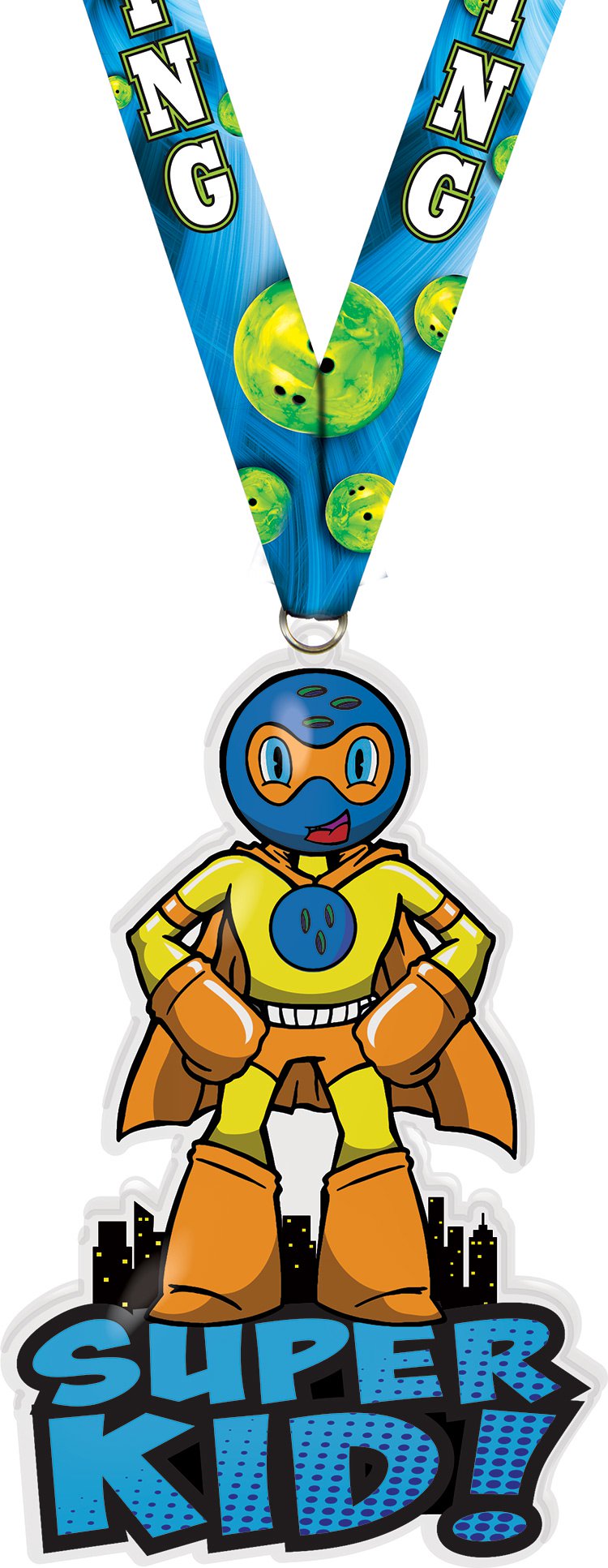 Exclusive Bowling Super Kid Acrylic Medal- 4 inch