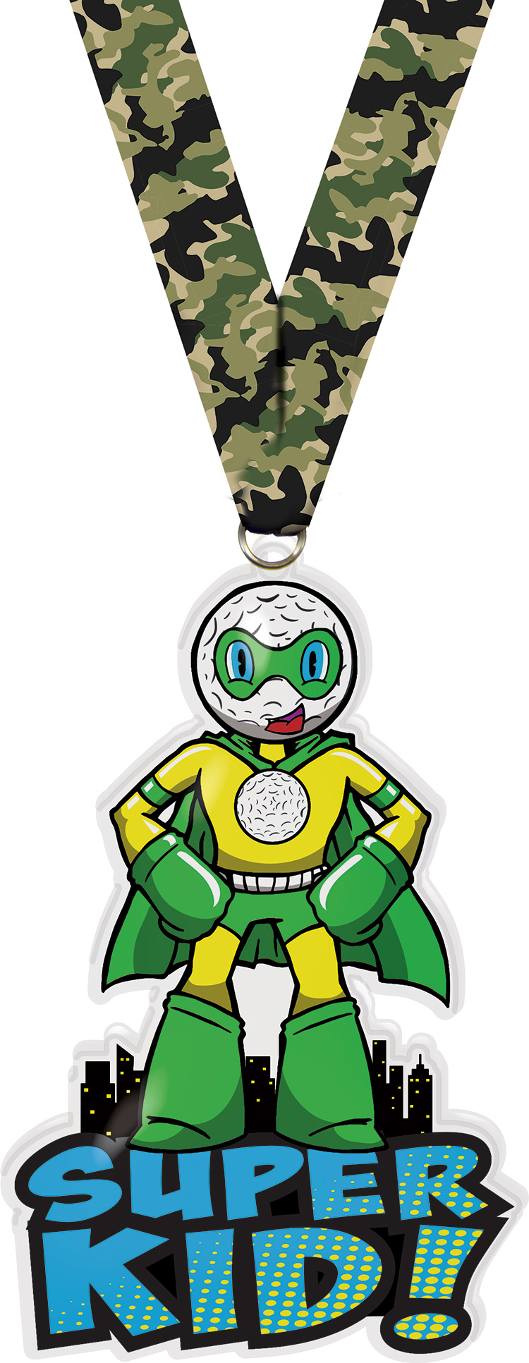 Exclusive Golf Super Kid Acrylic Medal- 6 inch