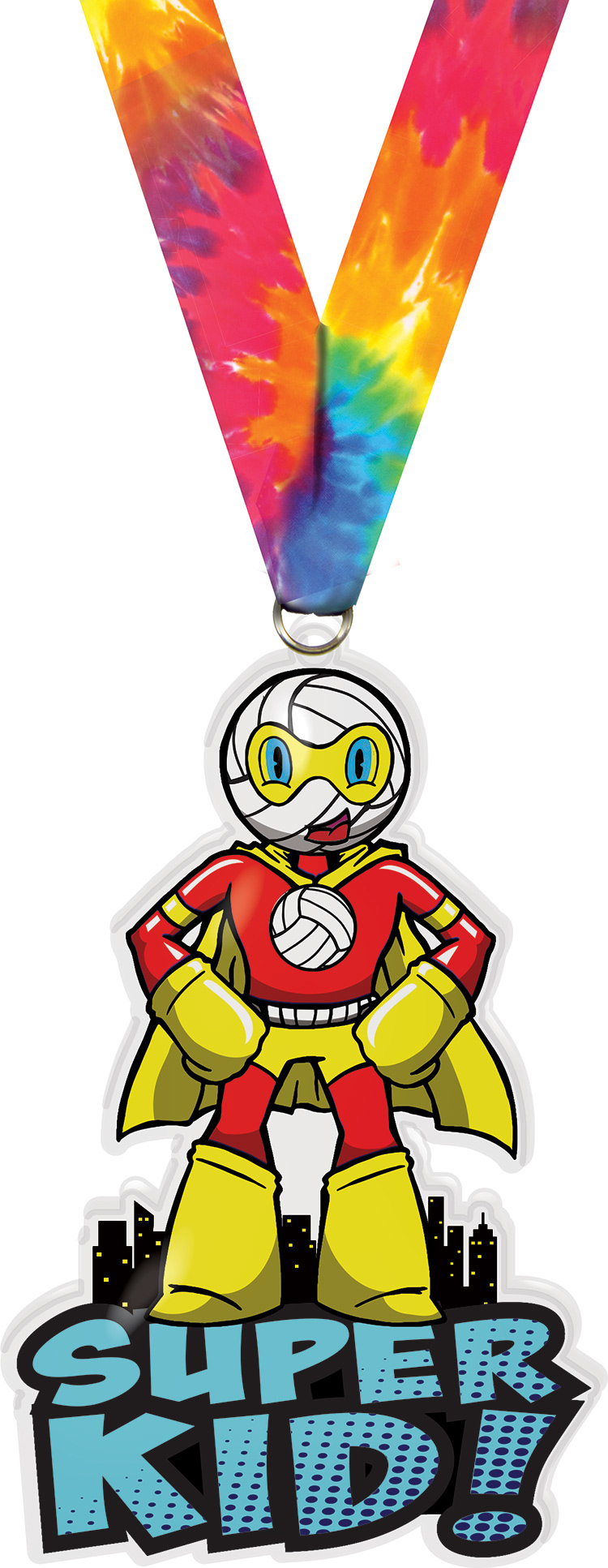 Exclusive Volleyball Super Kid Acrylic Medal- 6 inch