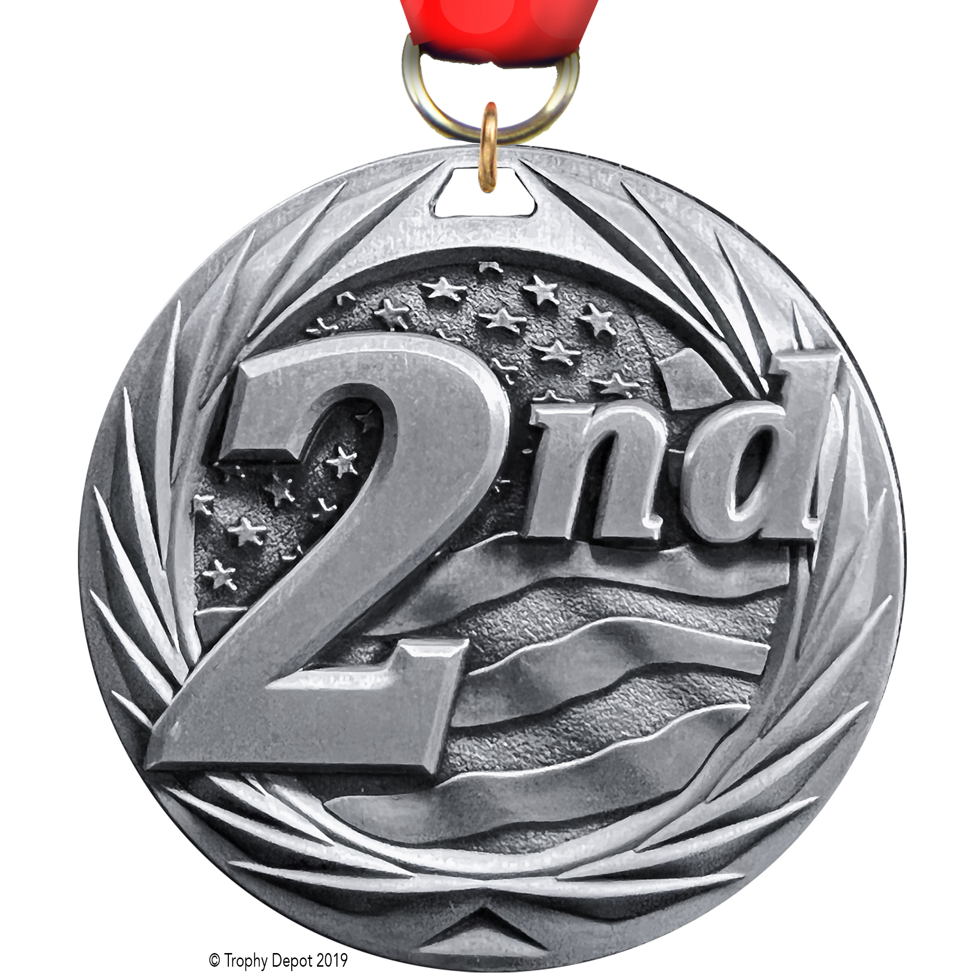2nd Place 1.75 inch Blade 3D Diecast Medal