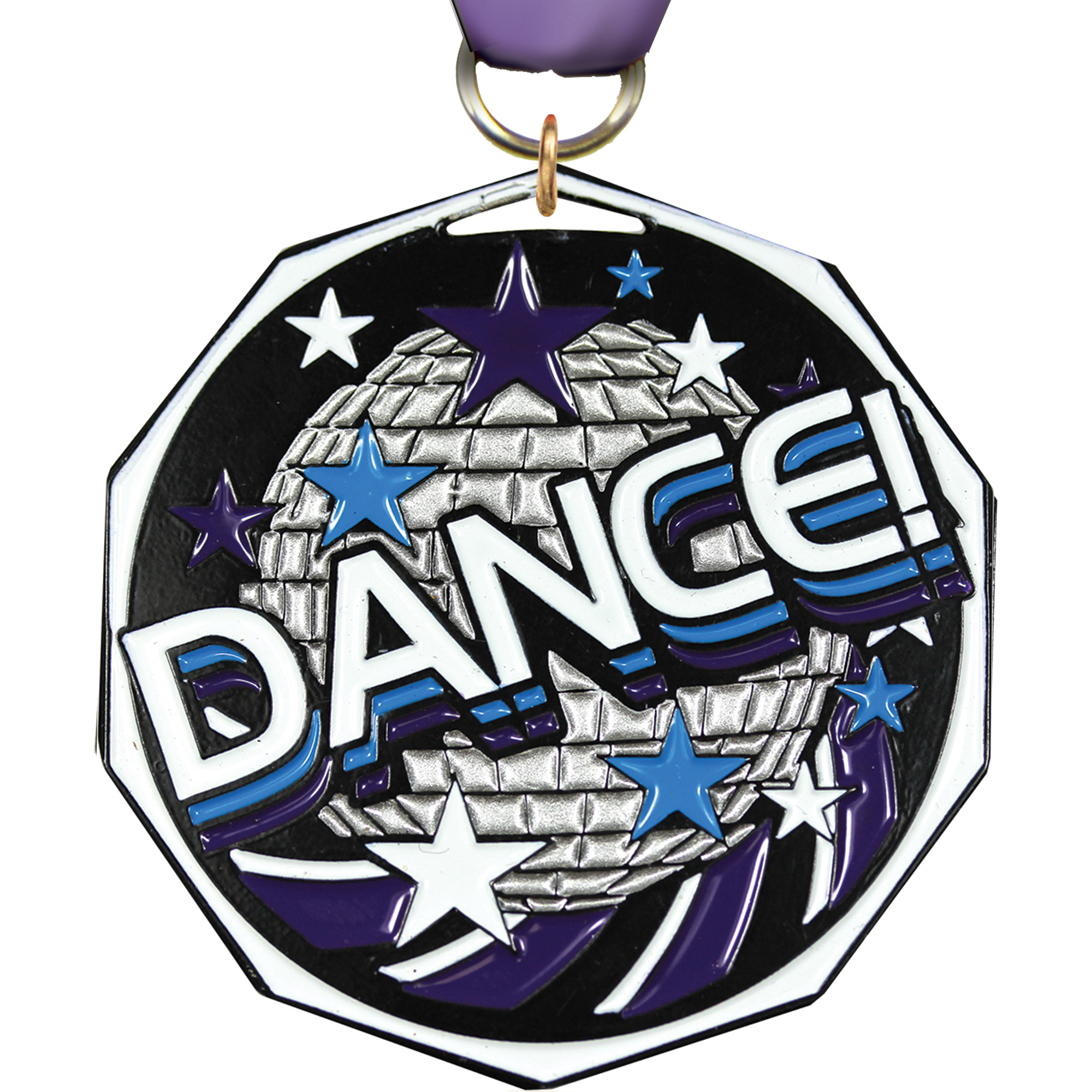 Dance Decagon Painted Medal