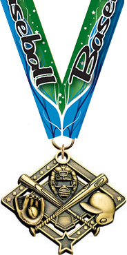 Baseball Diamond Star Medal