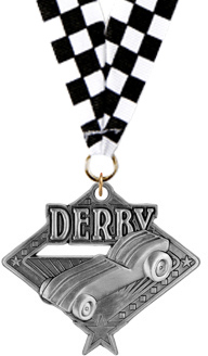 Pinewood Derby Diamond Star Medal - Silver
