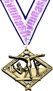 Gymnastics Female Diamond Star Medal - Gold
