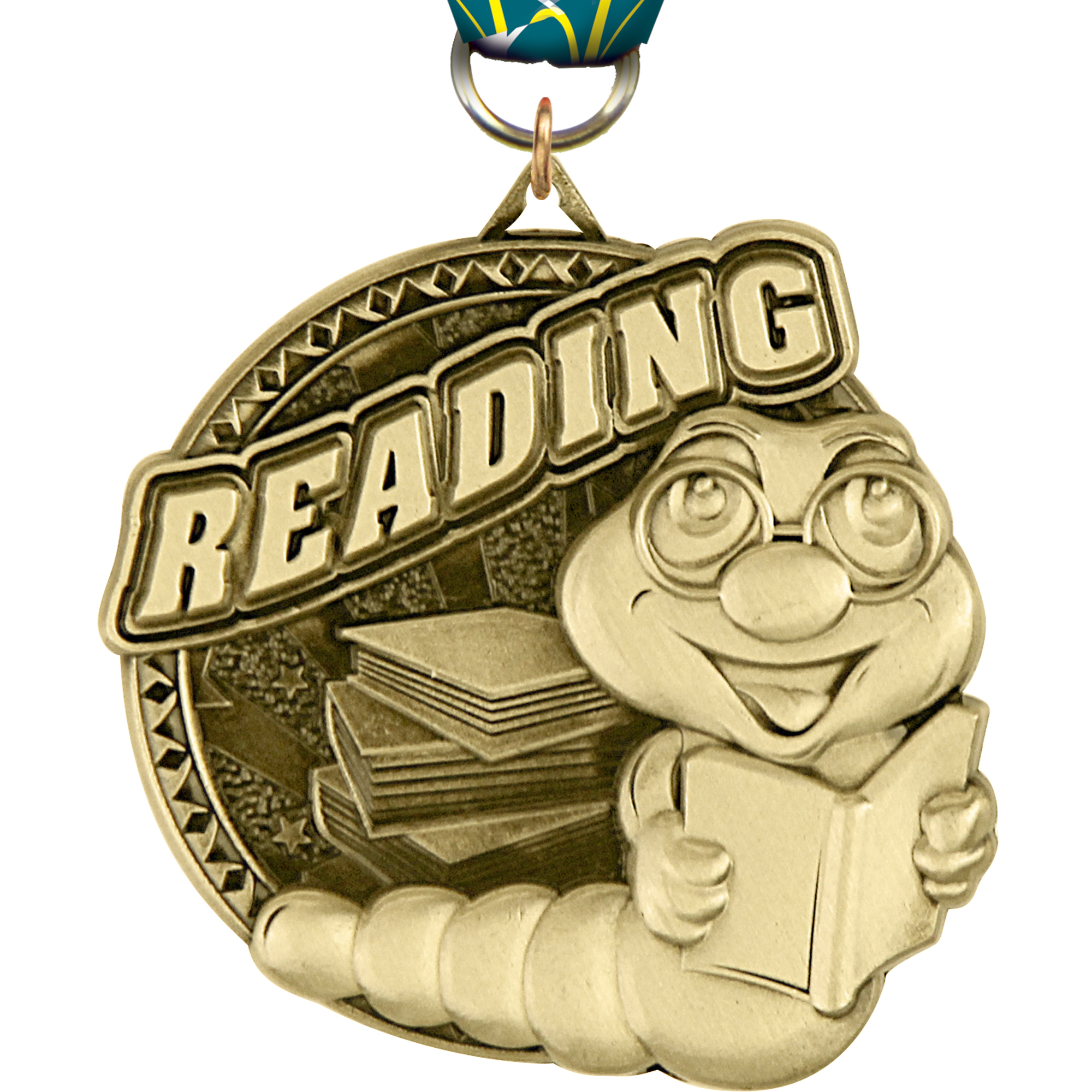 Reading Bookworm Ultra-Impact 3-D Medal